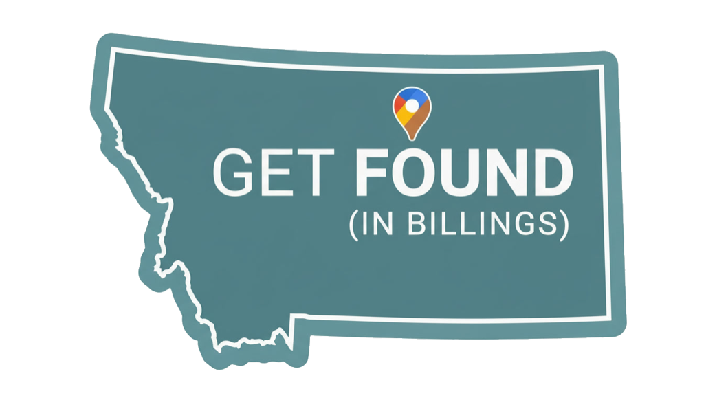 Graphic of Montana state with Google map location pin